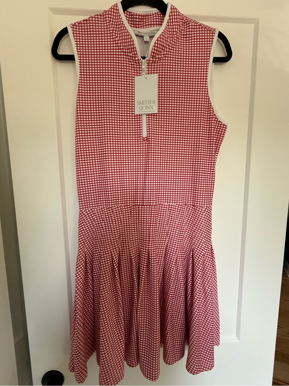 Smith & Quinn Mackenzie 2.0 Geranium Gingham Dress L NWT